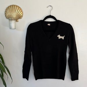 Almost vintage J. Crew wool sweater with terroir logo